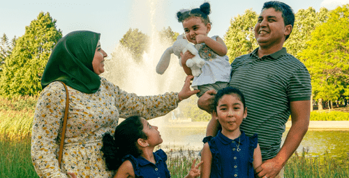 Famille résiliente qui n'a pas peur des défis